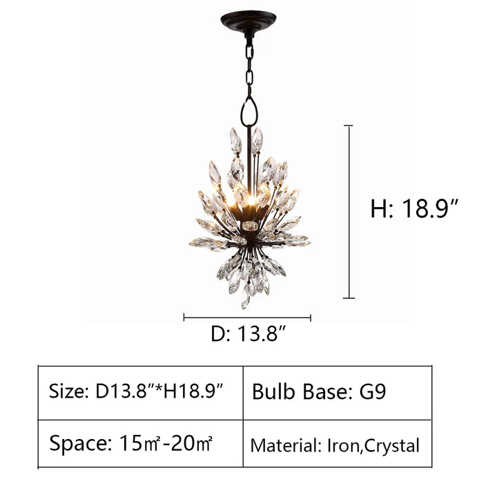 Rylight moderne mode artistieke kristallen kralen boeket kroonluchter