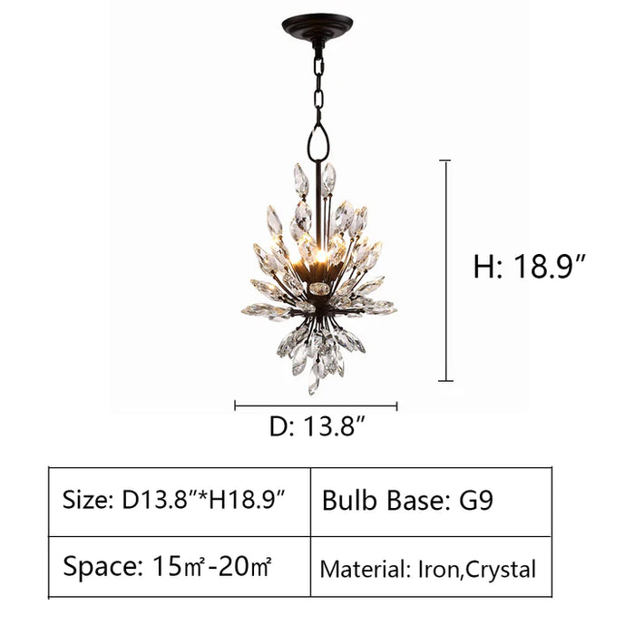 Rylight Modern Fashion Artistic Crystal Bead Bouquet Chandelier