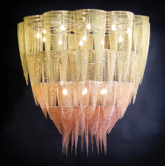 ثريا Rylight 13/19-Light كبيرة جدًا ومبتكرة ومتعددة الطبقات ومخصصة