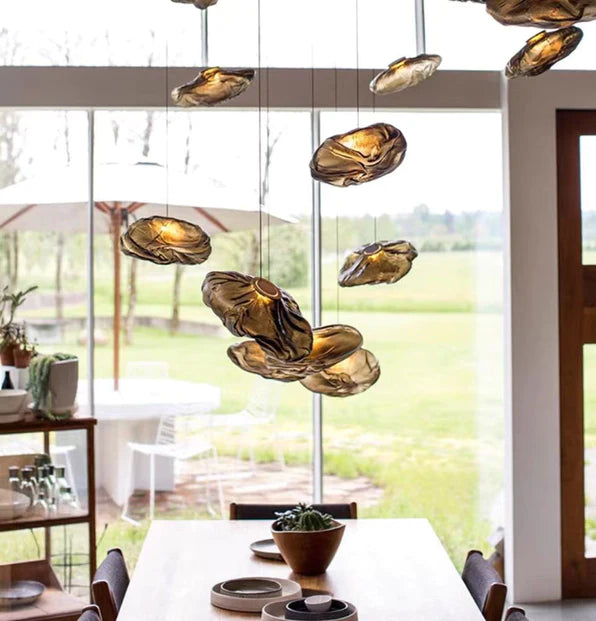 Rylight 5/8/10/11/16/20-licht minimalistische glazen wolk decoratieve kroonluchter
