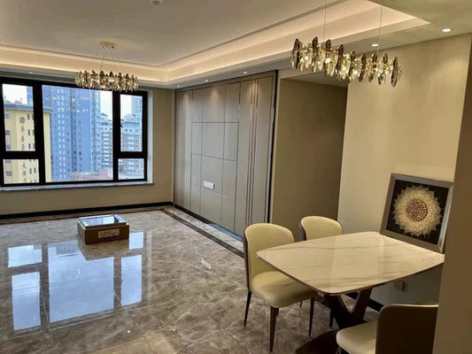 ثريا كريستال فاخرة على شكل ورقة شجر لغرفة المعيشة/غرفة الطعام الحديثة