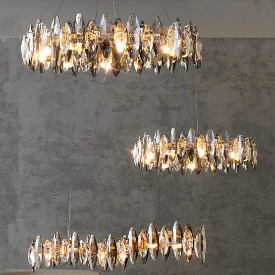 Luxury Leaf Crystal Chandelier for Living Room Modern/Dining Room