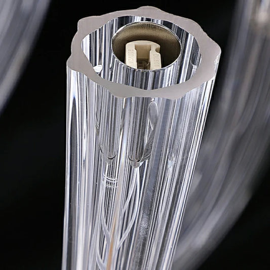 Rylight 12/16/32-lichts glazen kroonluchter Klassieke kaarsstijl plafondlamp