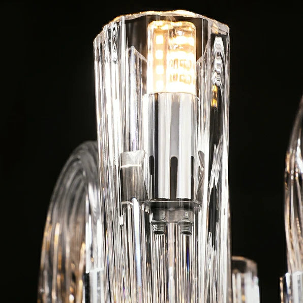 Rylight 12/16/32-lichts glazen kroonluchter Klassieke kaarsstijl plafondlamp