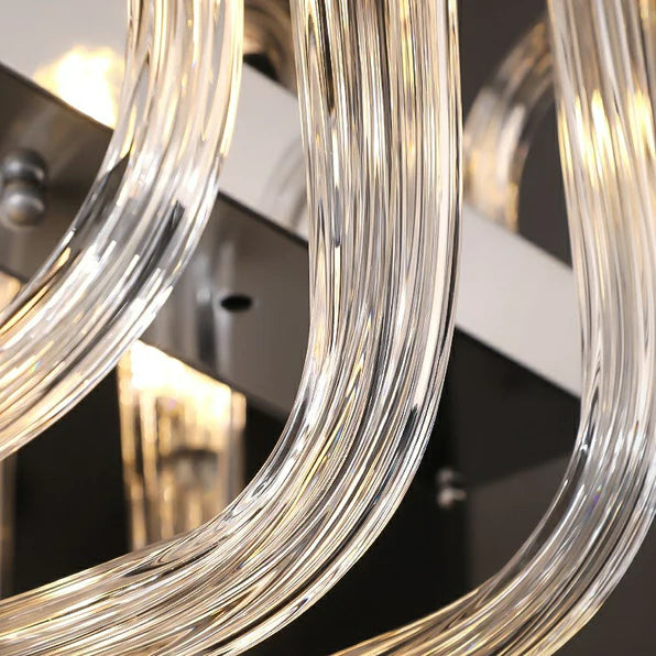 Rylight 12/16/32-lichts glazen kroonluchter Klassieke kaarsstijl plafondlamp