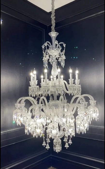 ثريا كريستالية كبيرة متعددة الطبقات من Rylight Luxury Royal