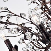 ثريا الشموع الكريستالية ذات الطراز الجديد من Rylight بلمسة نهائية من الطلاء الداكن