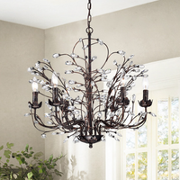 ثريا الشموع الكريستالية ذات الطراز الجديد من Rylight بلمسة نهائية من الطلاء الداكن