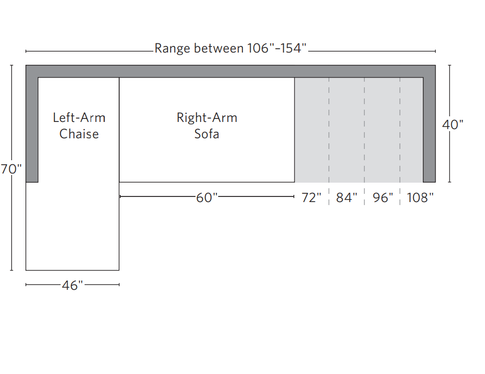 Rylight Cloud Left/Right-Arm Seat Sectional Performance Linen Weave Sofa
