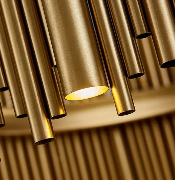 Rylight vergulde messing buizenkroonluchter