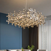 ثريا كريستالية مربعة/خطية غير منتظمة من رايلايت