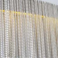 Rylight 1/2-laags ronde aluminium kroonluchter met kwastjes in verchroomde afwerking