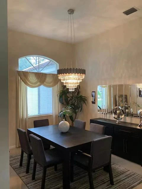 Rylight Light Luxe Grote Ronde/Ovale Meerlaagse Kristallen Kroonluchter