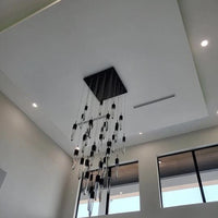 مصباح السقف المستدير/المستطيل الحديث والفاخر من Rylight باللون الأسود