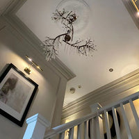 Rylight 6/18-Light Bronze/Black Branch Chandelier With Crystal Drops