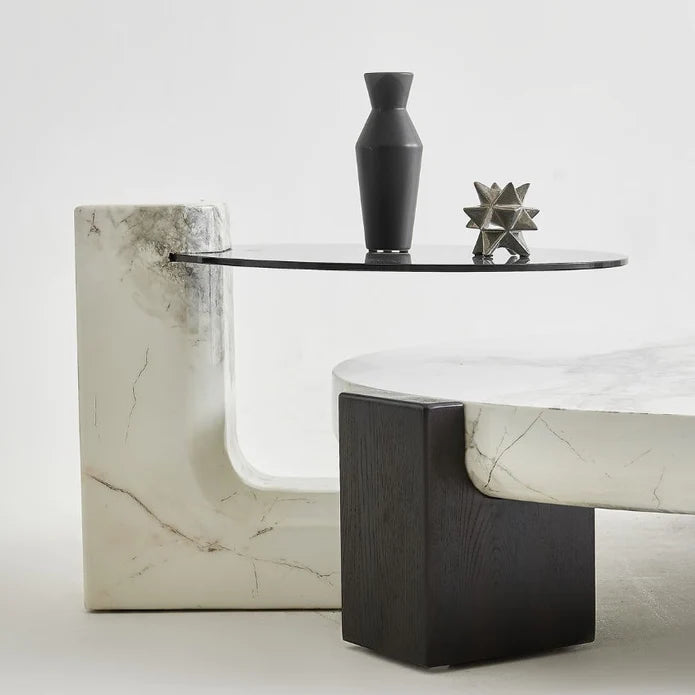 Minimalist Round Marble Coffee Table/Side Table