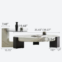 طاولة قهوة رخامية مستديرة بسيطة/طاولة جانبية