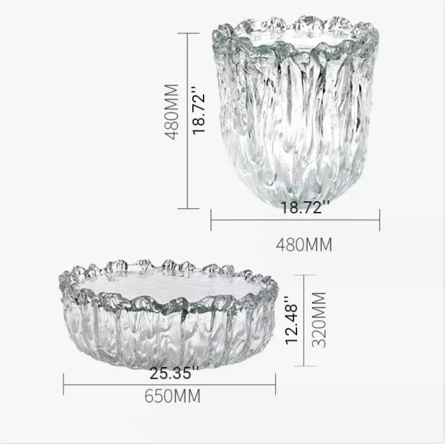 Transparent Ripple Resin Fountain Coffee Table