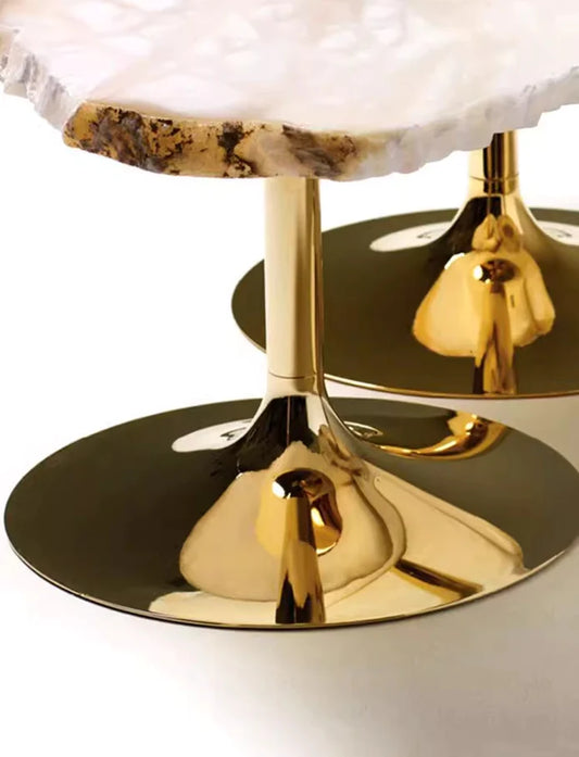 طقم طاولة قهوة غير منتظمة من المرمر الطبيعي لغرفة المعيشة/غرفة النوم