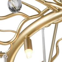 ثريا كريستال فرعية فاخرة من رايلايت باللون الذهبي