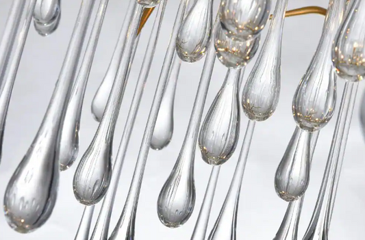 ثريا كريستال فرعية فاخرة من رايلايت باللون الذهبي