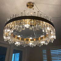 ثريا كريستالية ذات حلقة دائرية فاخرة وحديثة من رايلايت