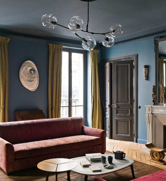 ثريا زجاجية Rylight 5/7/8/9-Light Sputnik Smoky Gray/Amber Glass