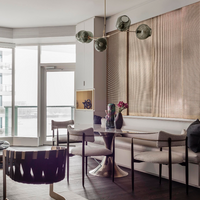 Rylight 5/7/8/9-lichte Spoetnik rokerige grijze/amberkleurige glazen kroonluchter