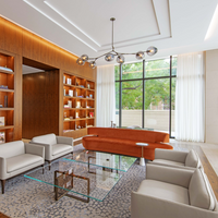 Rylight 5/7/8/9-lichte Spoetnik rokerige grijze/amberkleurige glazen kroonluchter