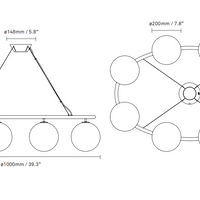 Rylight ovale/ring 3/6/8-bollen klasse kroonluchter