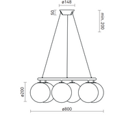 Rylight ovale/ring 3/6/8-bollen klasse kroonluchter