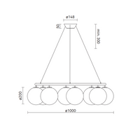 Rylight ovale/ring 3/6/8-bollen klasse kroonluchter