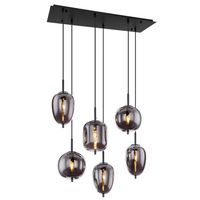 رايلايت 3/4/6/8/16-ثريا باللون الرمادي الدخاني الفاتح 