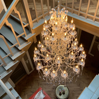 Rylight 37-Light Classic Candle Light Crystal Chandelier