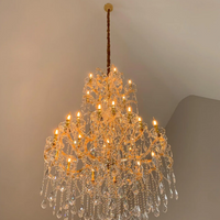 Rylight 37-Light Classic Candle Light Crystal Chandelier