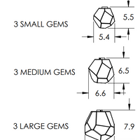 Rylight Gem handgeblazen glazen vierkante hangende kroonluchter