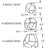 Rylight Gem handgeblazen glazen vierkante hangende kroonluchter