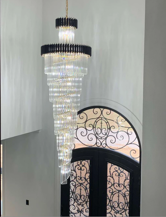 Rylight spiraalvormige kristallen kroonluchter