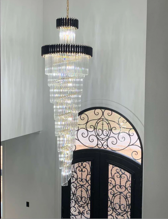 Rylight Spiral Crystal Chandelier