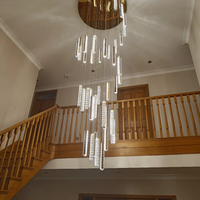 Rylight 12/15/18/21/24-lichte spiraalvormige kristallen kroonluchter