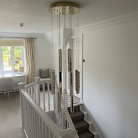 Rylight 12/15/18/21/24-lichte spiraalvormige kristallen kroonluchter