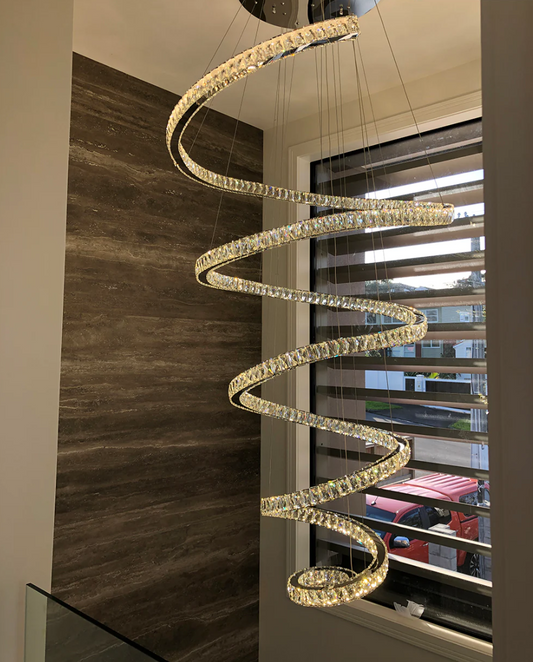 Rylight spiraalvormige kristallen kroonluchter