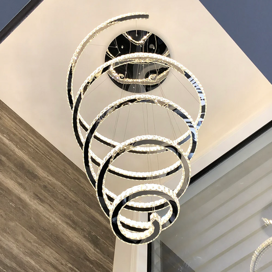 Rylight spiraalvormige kristallen kroonluchter