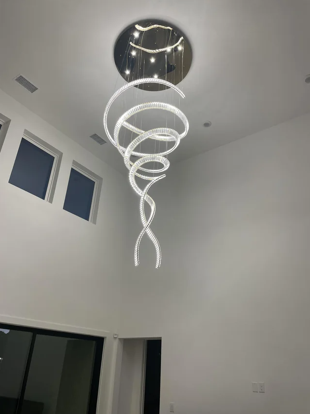 Rylight luxe spiraalvormige kristallen kroonluchter