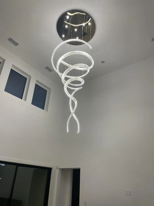 Rylight luxe spiraalvormige kristallen kroonluchter