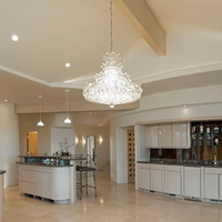 Rylight 4-laags bloemenkristallen kroonluchter