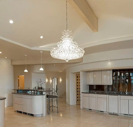 Rylight 4-laags bloemenkristallen kroonluchter