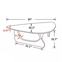Rylight Triangular Glass Coffee Table