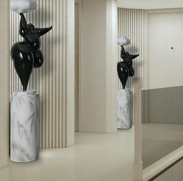 Rylight Abstract Creative Figure Sculpture Cloud Floor Lamp
