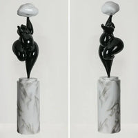Rylight Abstract Creative Figure Sculpture Cloud Floor Lamp
